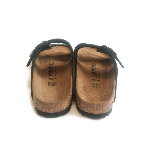 Birkenstock Arizona Sandals Womens Size 8 - 8.5 Black Metallic Stone Narrow EU39 - Picture 7 of 9